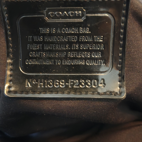 Coach Black Monogram Tote Bag - Picture 5 of 5